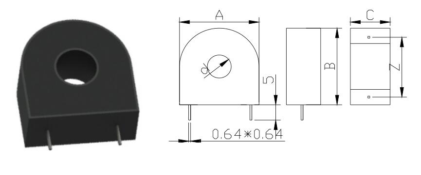 Type A: Dual pins, usually smaller in size and smaller in current range, usually using ultra-fine crystal cores with higher precision;  Type B: Four-pin parallel pins, usually the current is from large to small, usually using ultra-microcrystalline iron core, so the accuracy is higher；  Type C: Front and rear parallel pins, usually the current is from large to small, usually using ultra-microcrystalline iron core, so the accuracy is higher;  Class D: Three-pin, usually use silicon steel wound core, so the accuracy is not as good as the ultra-microcrystalline core, but the load capacity is strong.