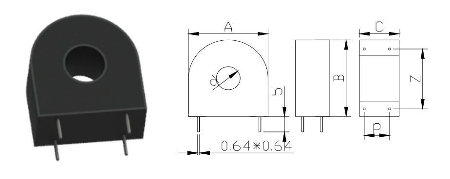 Type A: Dual pins, usually smaller in size and smaller in current range, usually using ultra-fine crystal cores with higher precision;  Type B: Four-pin parallel pins, usually the current is from large to small, usually using ultra-microcrystalline iron core, so the accuracy is higher；  Type C: Front and rear parallel pins, usually the current is from large to small, usually using ultra-microcrystalline iron core, so the accuracy is higher;  Class D: Three-pin, usually use silicon steel wound core, so the accuracy is not as good as the ultra-microcrystalline core, but the load capacity is strong.