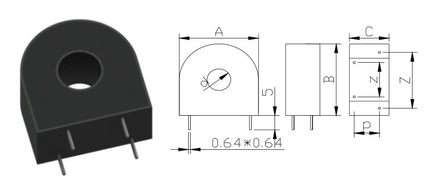 Type A: Dual pins, usually smaller in size and smaller in current range, usually using ultra-fine crystal cores with higher precision;  Type B: Four-pin parallel pins, usually the current is from large to small, usually using ultra-microcrystalline iron core, so the accuracy is higher；  Type C: Front and rear parallel pins, usually the current is from large to small, usually using ultra-microcrystalline iron core, so the accuracy is higher;  Class D: Three-pin, usually use silicon steel wound core, so the accuracy is not as good as the ultra-microcrystalline core, but the load capacity is strong.